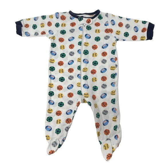 Baby Boy's - 3 Sleepers  in Navy & White with Colorful Designs - Size 0-3 Month - Picture 2 of 9